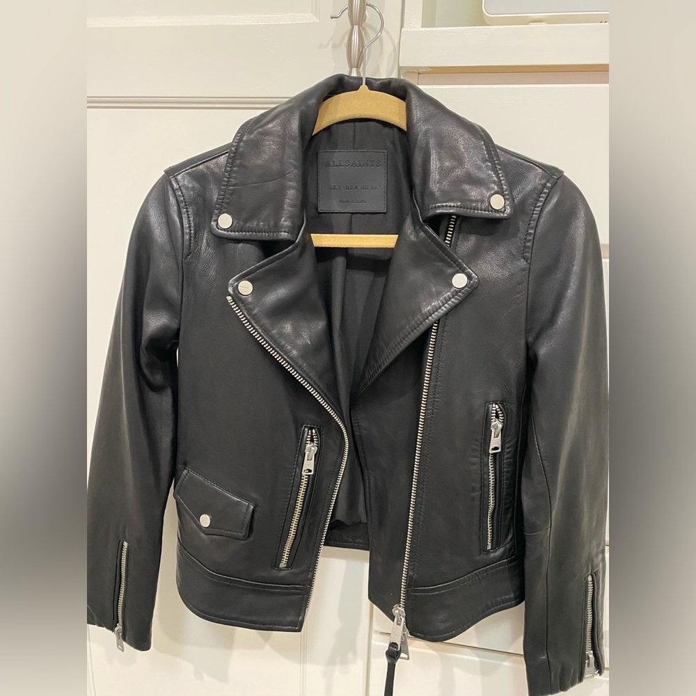 AllSaints leather jacket black - never worn